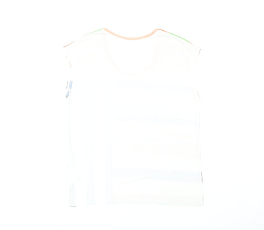Zara Women's XL Multicoloured Striped T-Shirt
