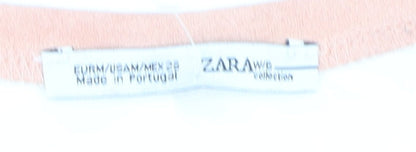 Zara Women's XL Multicoloured Striped T-Shirt