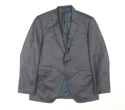 Stonebridge Collection Men's Grey Blazer, Size 40R, Business Jacket