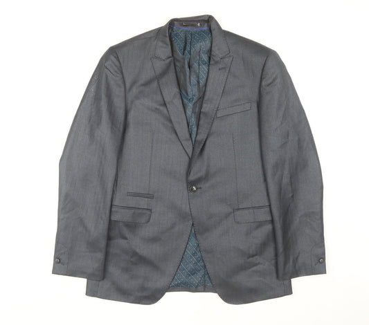 Stonebridge Collection Men's Grey Blazer, Size 40R, Business Jacket