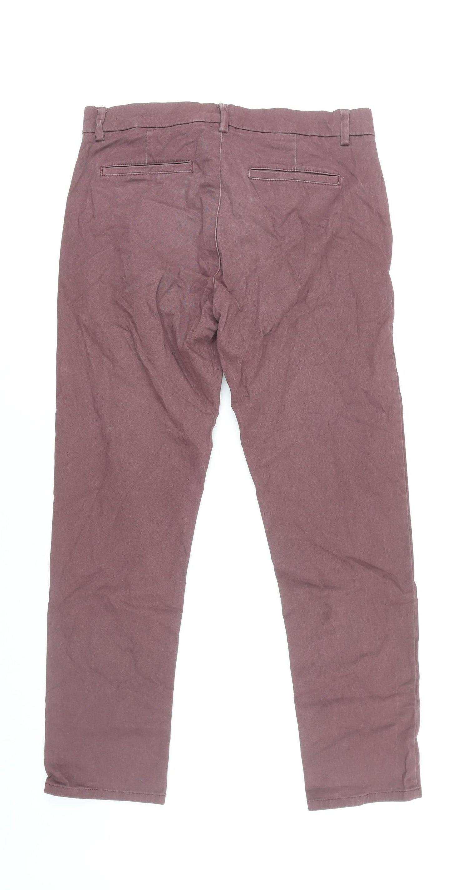 Next Men's Purple Chino Trousers Size M - Autumn Casual