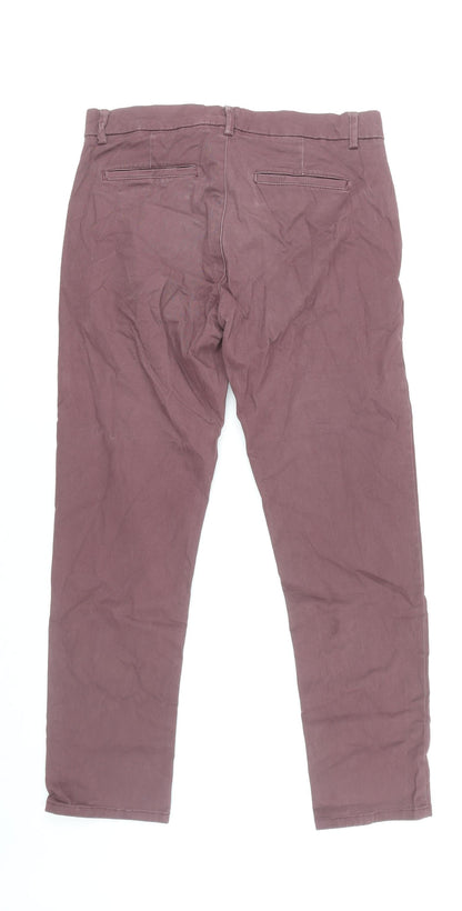 Next Men's Purple Chino Trousers Size M - Autumn Casual