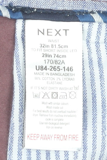 Next Men's Purple Chino Trousers Size M - Autumn Casual