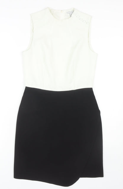 H&M Women's Black Ivory Sheath Dress Size 10