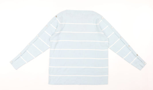 Damart Women's Blue Striped Pullover Jumper Size 14