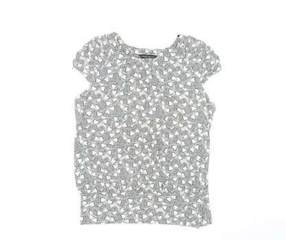 Dorothy Perkins Women Black Floral Blouse Size 16