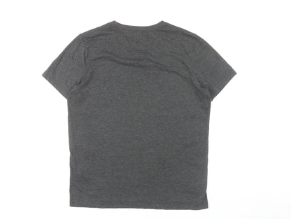 Officers Club Men's Grey XL Sporty Graphic T-Shirt