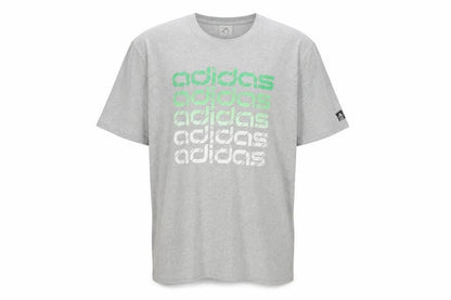 Front view of Adidas Men's Grey Logo T-Shirt L Sports Jersey