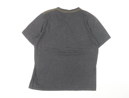 Puma Men's Grey Logo T-Shirt, Size L