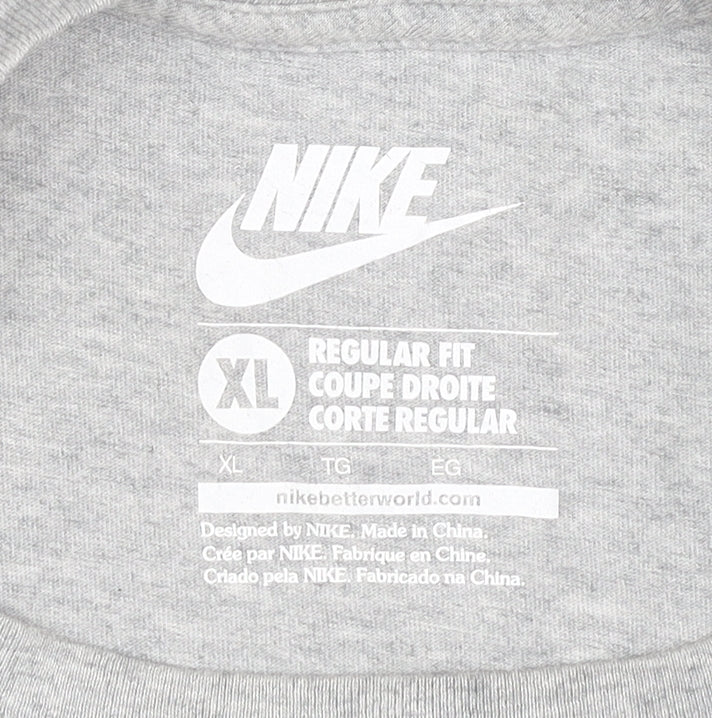 Nike Men's Grey Cotton XL Graphic Logo T-Shirt