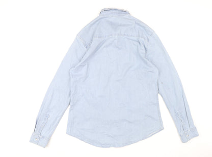 Topman Men's Blue XL Button-Up Casual Shirt