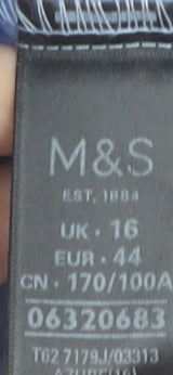 Marks and Spencer Women's Blue Sheath Dress Size 16