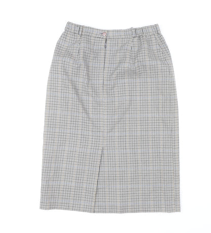 Ian Women's Multicoloured Size 14 Wool Midi Skirt
