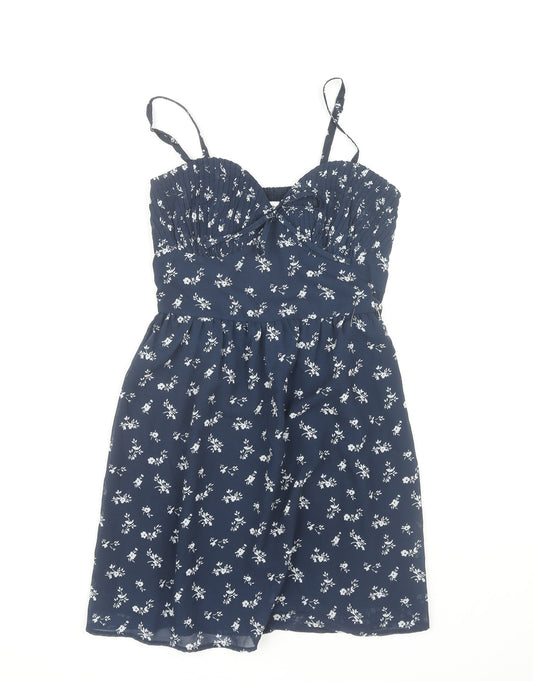 Hollister Women's Blue Floral Slip Dress XS