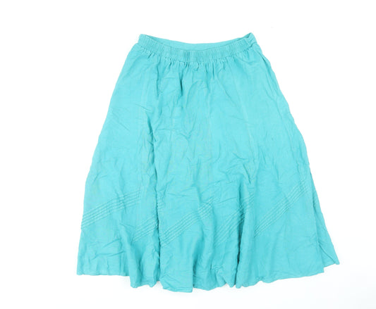 Julipa Women's Blue Skirt, Size 12, Elastic Waist