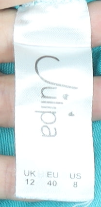 Julipa Women's Blue Skirt, Size 12, Elastic Waist