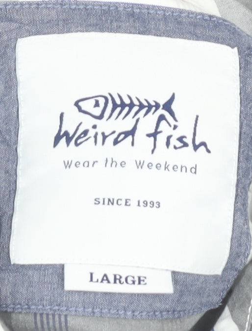 Weird Fish Men's Plaid Shirt, Large, Multicoloured
