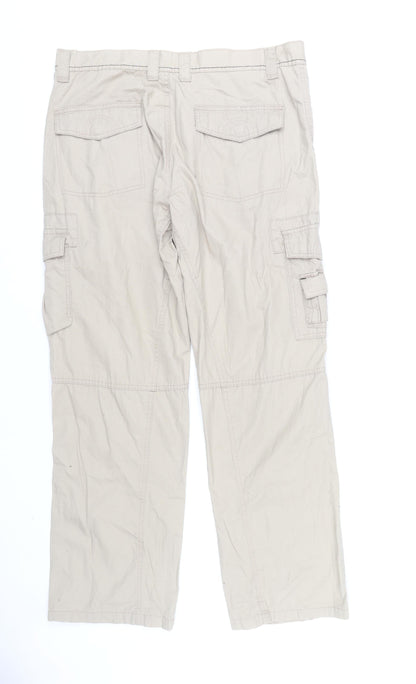 Jacamo Men's Beige Cargo Trousers - Size 38