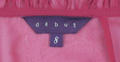 Womens UK Size 8 Debut Red  Blouse