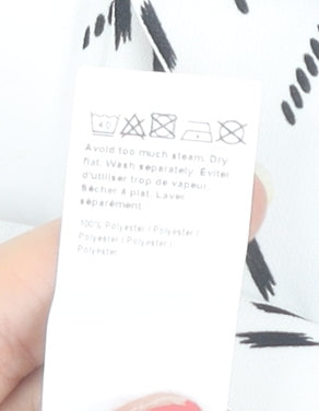 River Island Women's White Geometric Jumpsuit Size 10