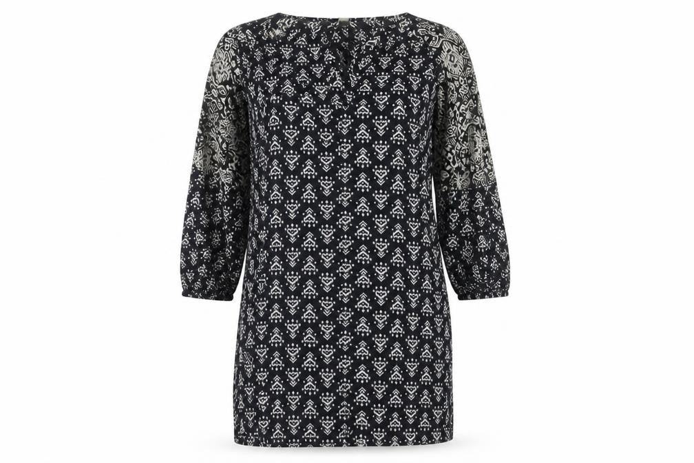 Monsoon Women's Black Geometric Shift Dress Size 8