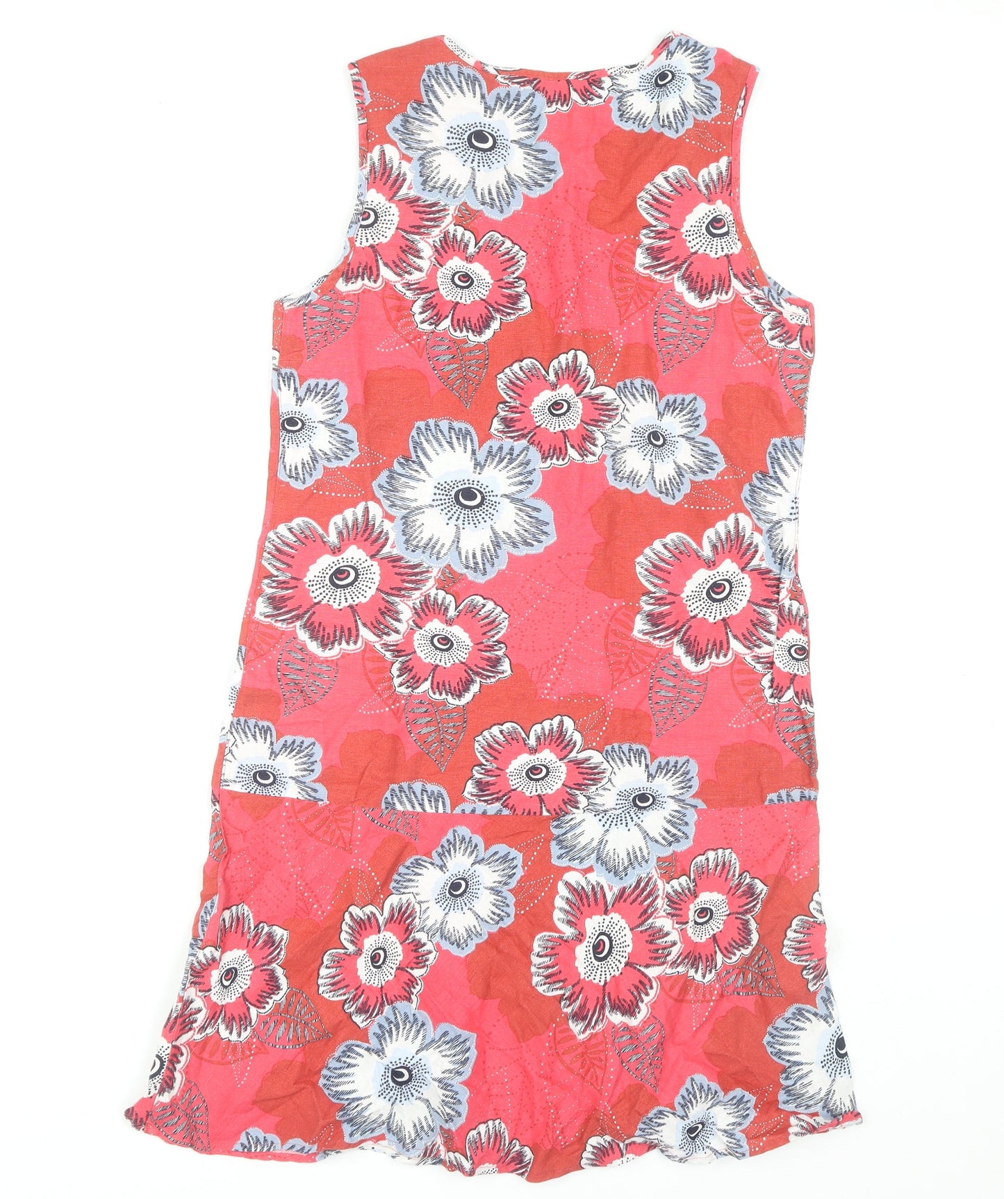 Next Women's Multicoloured Floral Sleeveless Dress Size 10