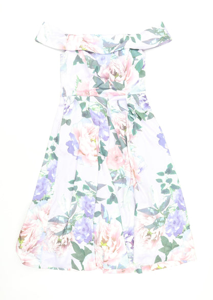 Debenhams Women's Multicoloured Off-Shoulder Dress Size 12