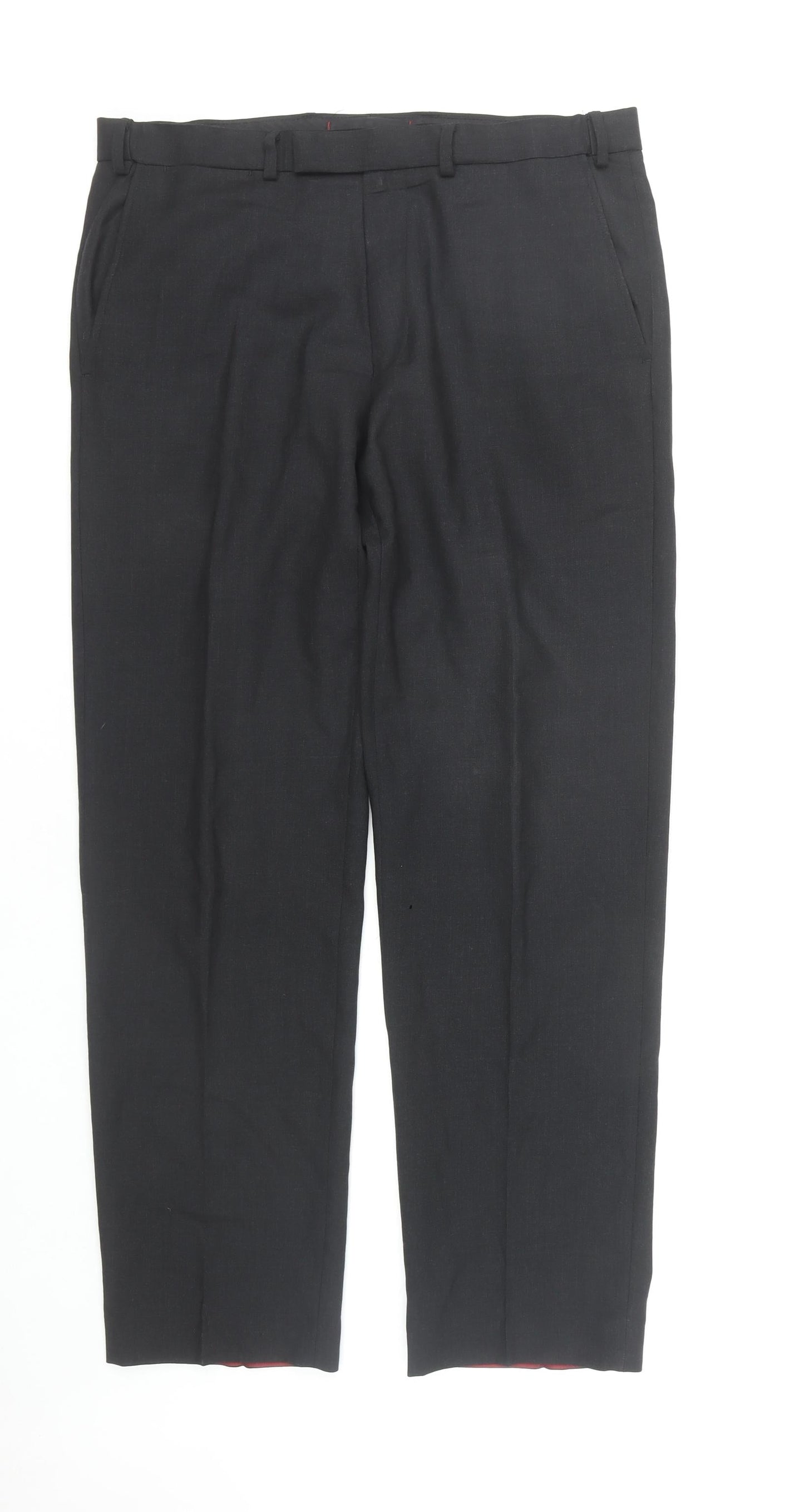 Marks and Spencer Men's Black Wool Formal Trousers