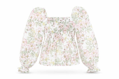 Womens UK Size 8 Apricot Multicoloured Cropped Blouse