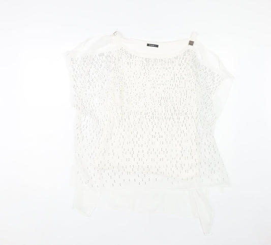 Womens UK Size 10 Roman White  Blouse