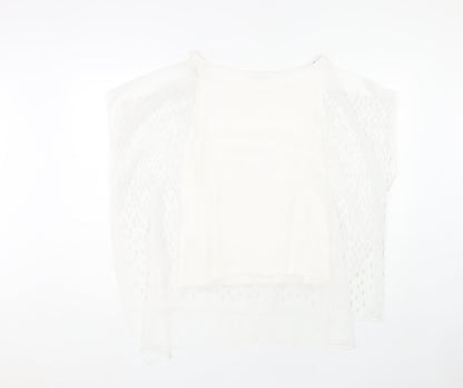 Womens UK Size 10 Roman White  Blouse