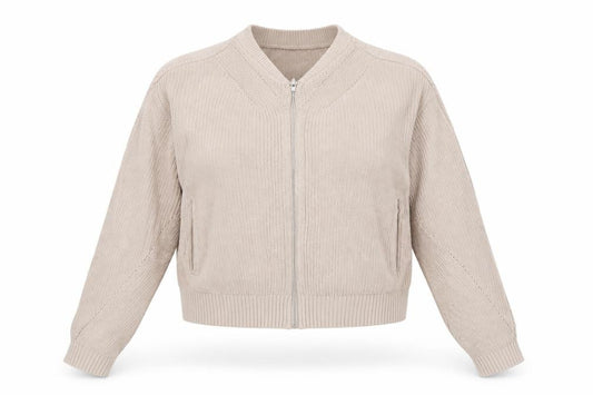 Womens UK Size 14 H&M Beige Full Zip