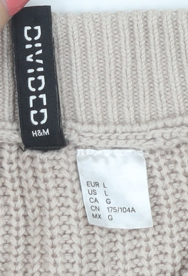 Womens UK Size 14 H&M Beige Full Zip