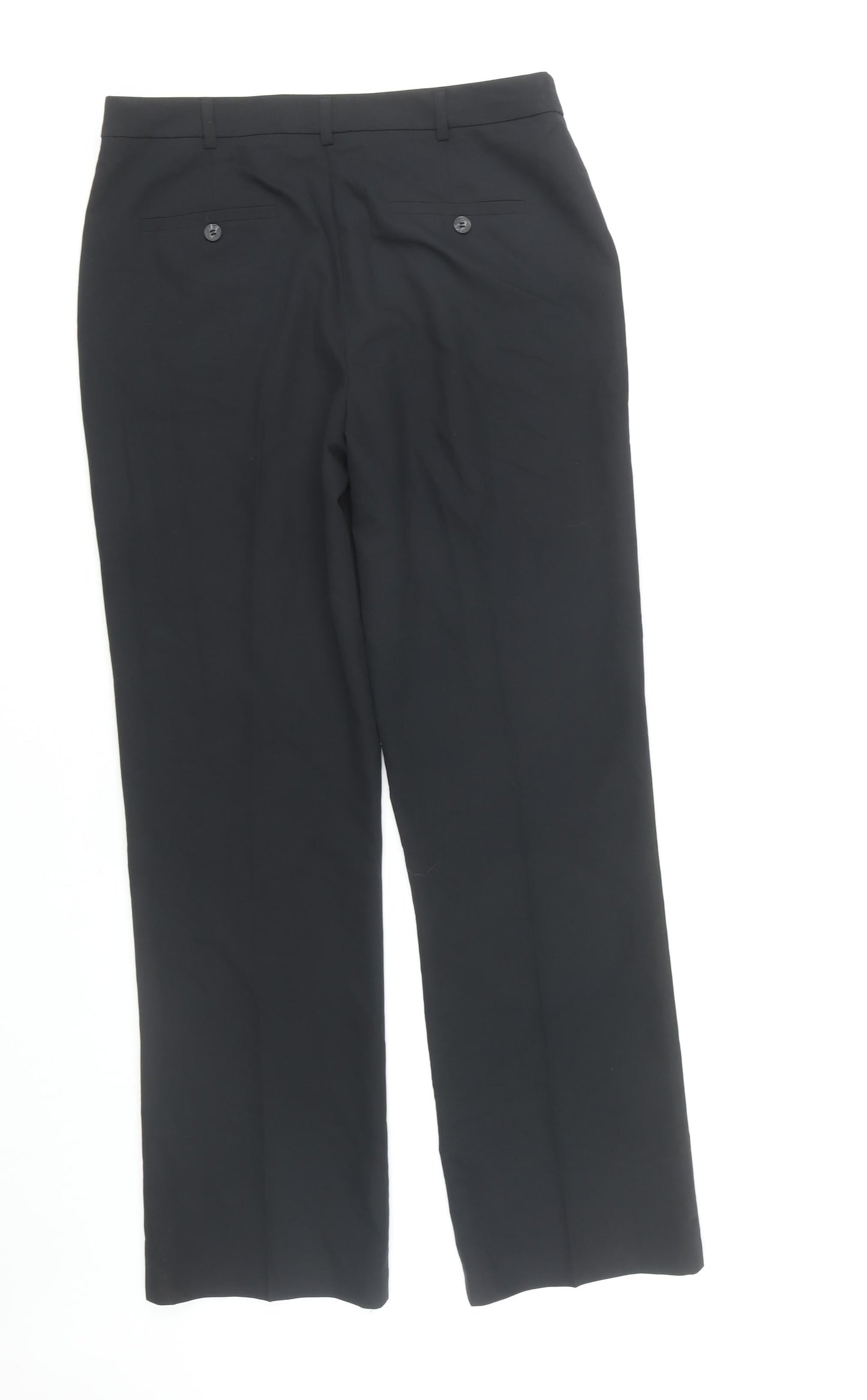 Womens UK Size 12 ASOS DESIGN Regular Fit Dress Pants Black Trousers