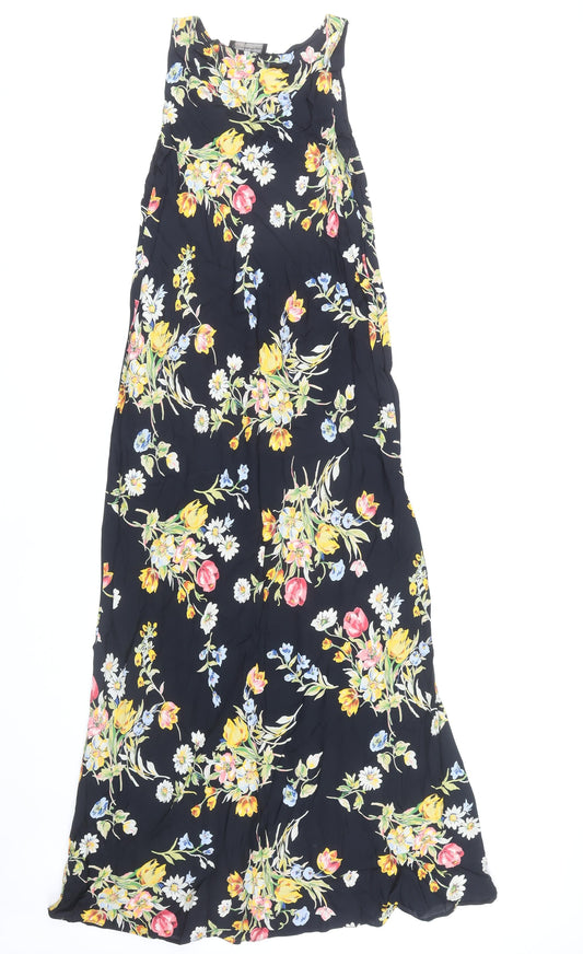 Miss Selfridge Women's Black Floral Maxi Dress Size 12