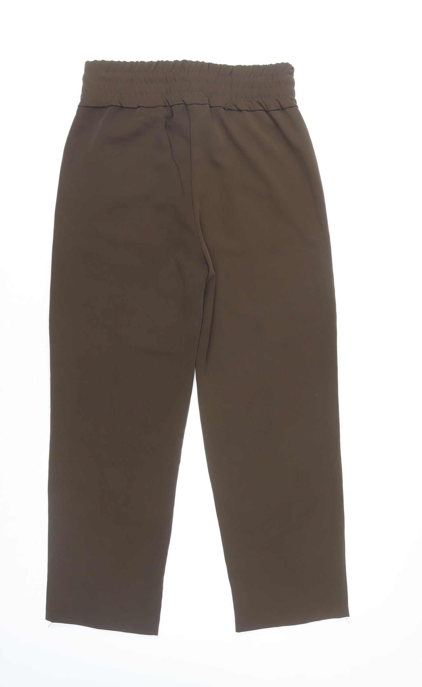 Womens UK Size S Only Relaxed Fit Cropped Brown Trousers