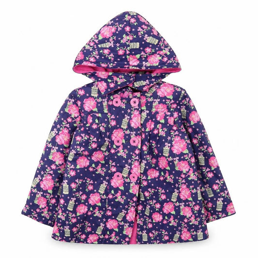 Lily & Lola Girls Floral Rain Coat, Multicoloured, 5-6 Years