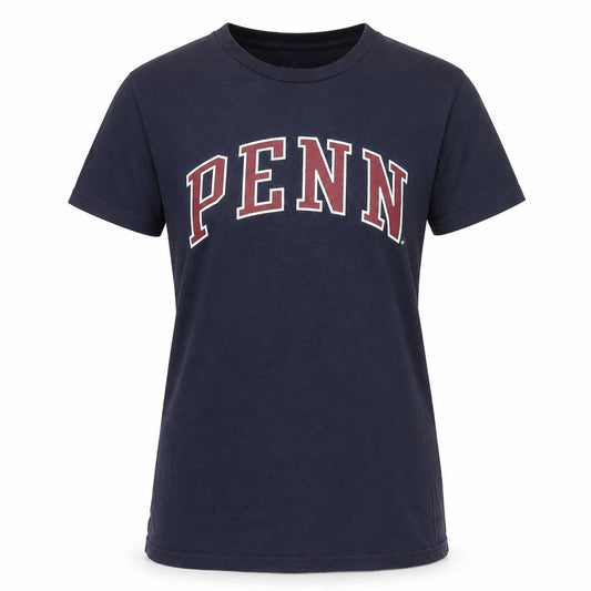 Front view of League Collegiate Blue T-Shirt, M, unisex, slim fit, casual