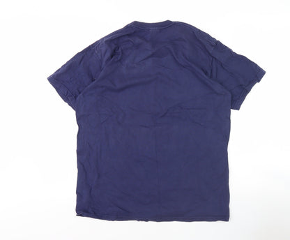 Mens UK Size M Fruit of the Loom Blue  T-Shirt
