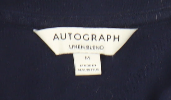 Marks and Spencer Men's Blue Polo Shirt, M, Cotton Blend