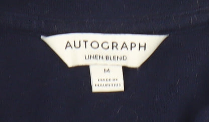 Marks and Spencer Men's Blue Polo Shirt, M, Cotton Blend