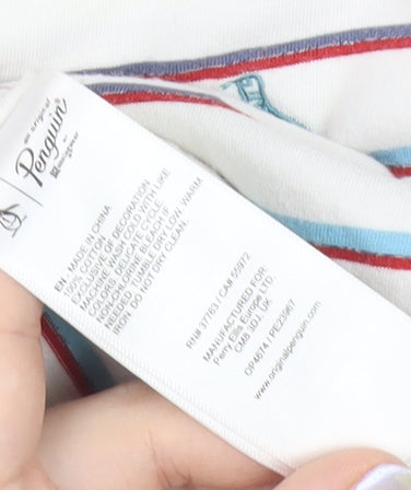 Penguin Men's Multicoloured Striped T-Shirt XL