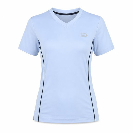 Cranesports Women's Blue V-Neck T-Shirt 8-10