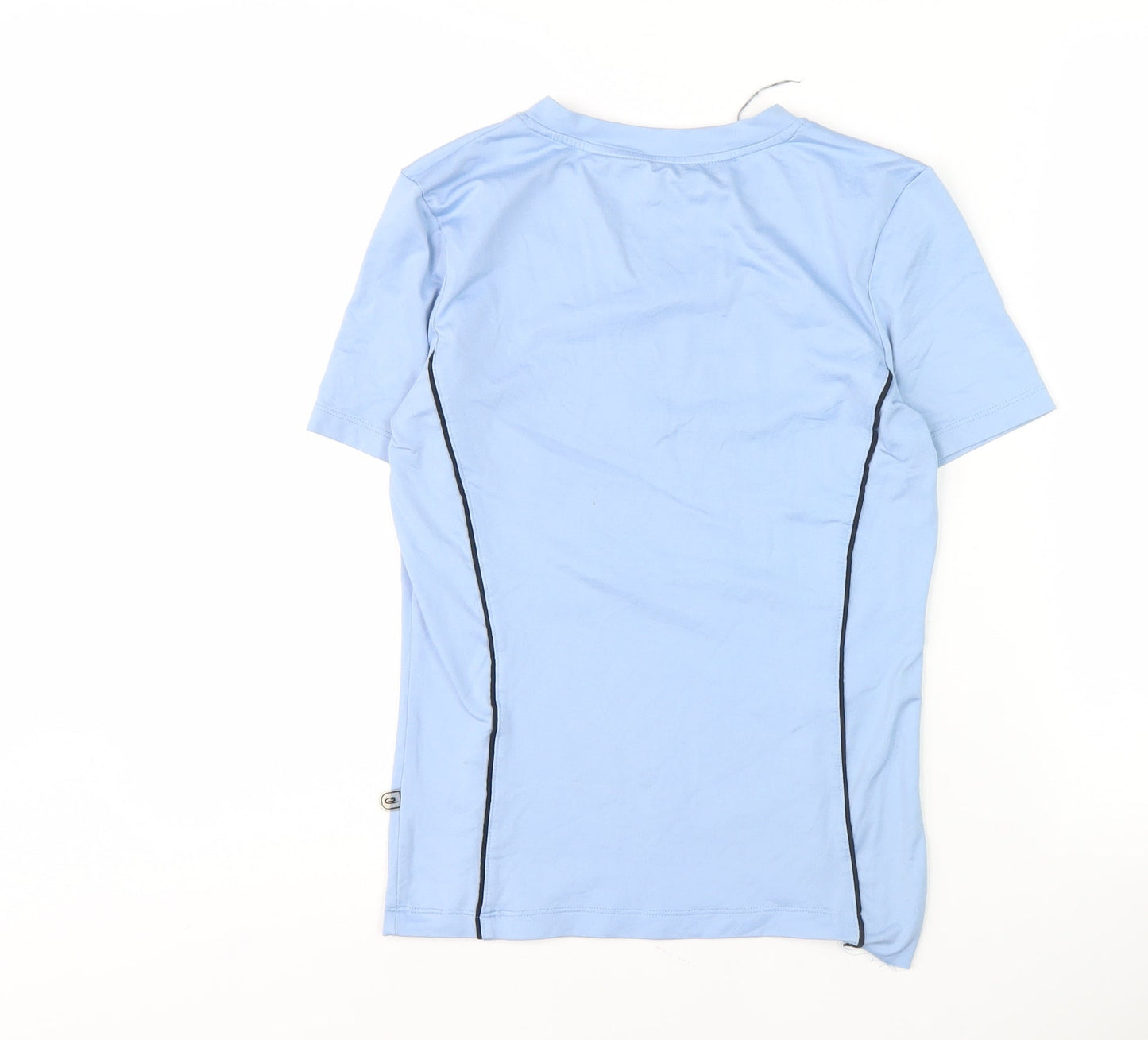 Cranesports Women's Blue V-Neck T-Shirt 8-10