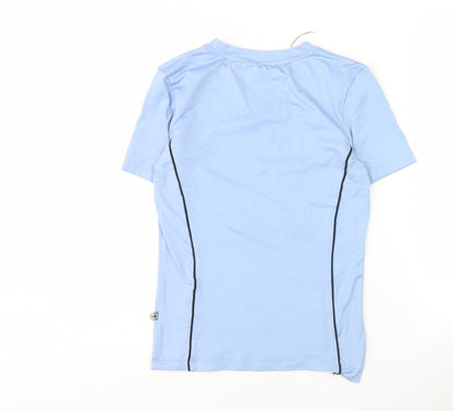Cranesports Women's Blue V-Neck T-Shirt 8-10