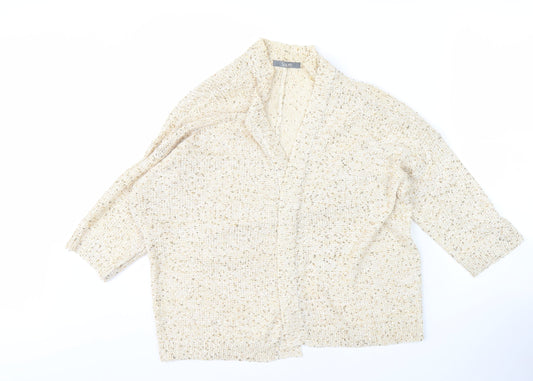 Womens UK Size 16 South Beige Cardigan Jumper