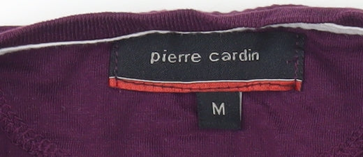 Pierre Cardin Men's Purple Graphic T-Shirt, M, Crew Neck