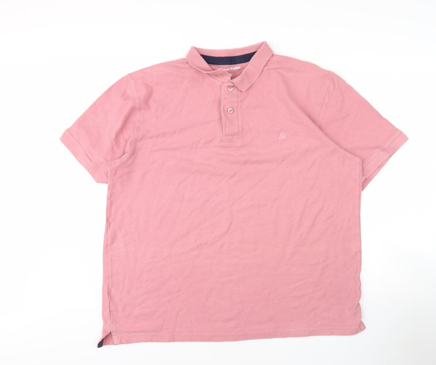 Samuel Windsor Pink Men's XL Polo Shirt Cotton