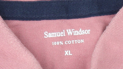 Samuel Windsor Pink Men's XL Polo Shirt Cotton