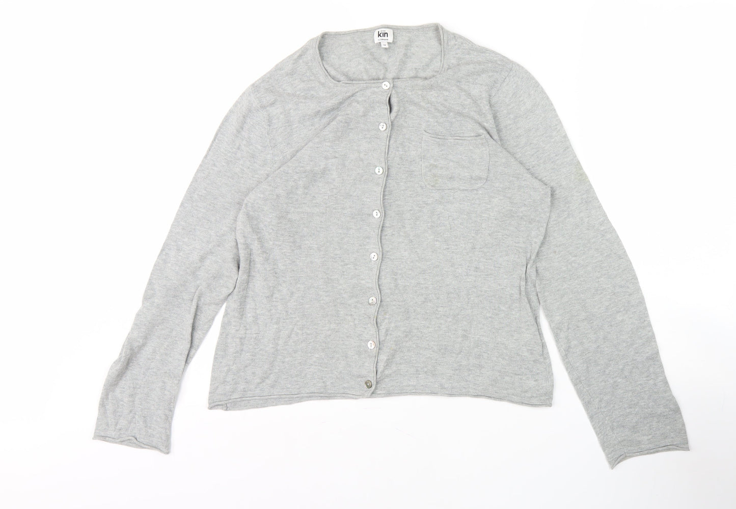 Kin by John Lewis Women's Grey Button-Up in Size 14